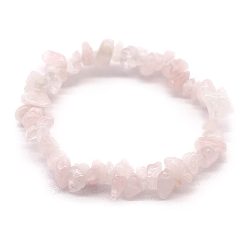 Pulsera de fragmentos de cuarzo rosa · NŪMEN MIND