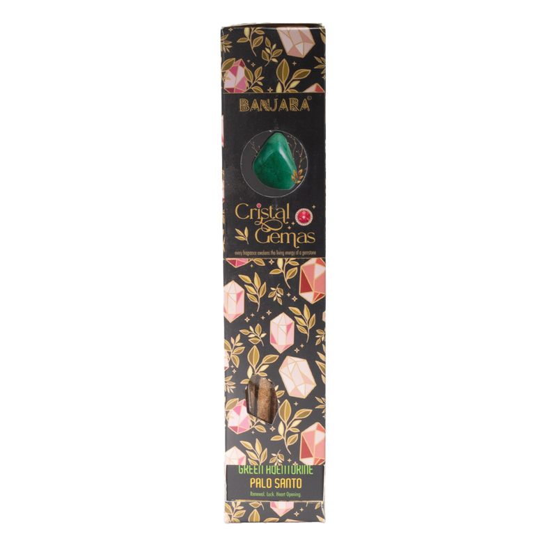 Incienso Banjara Palo Santo con Aventurina Verde – NŪMEN MIND