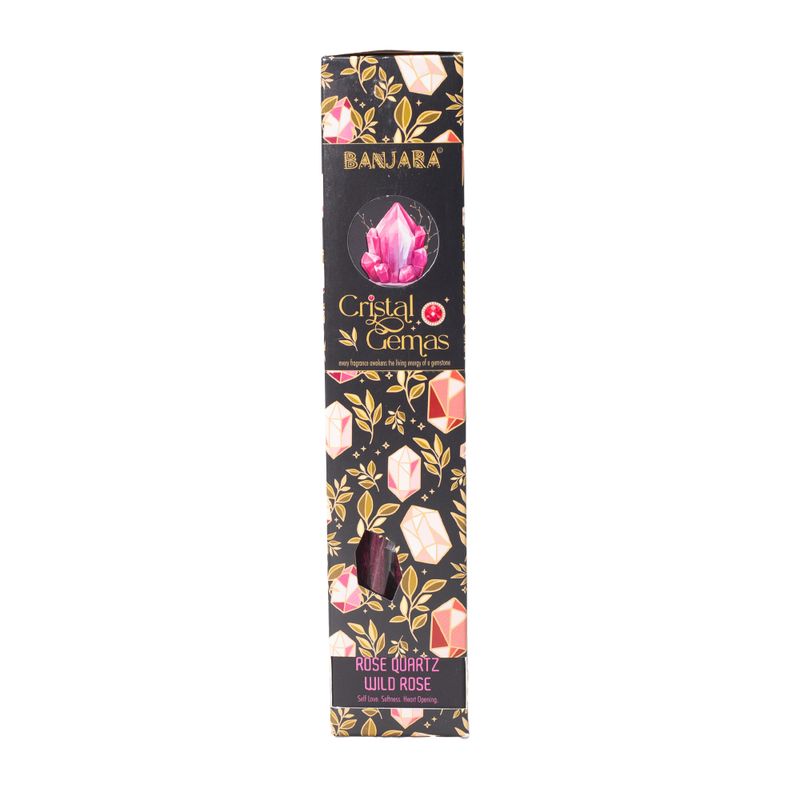 Incienso Banjara Rosa Silvestre con Cuarzo Rosa – NŪMEN MIND