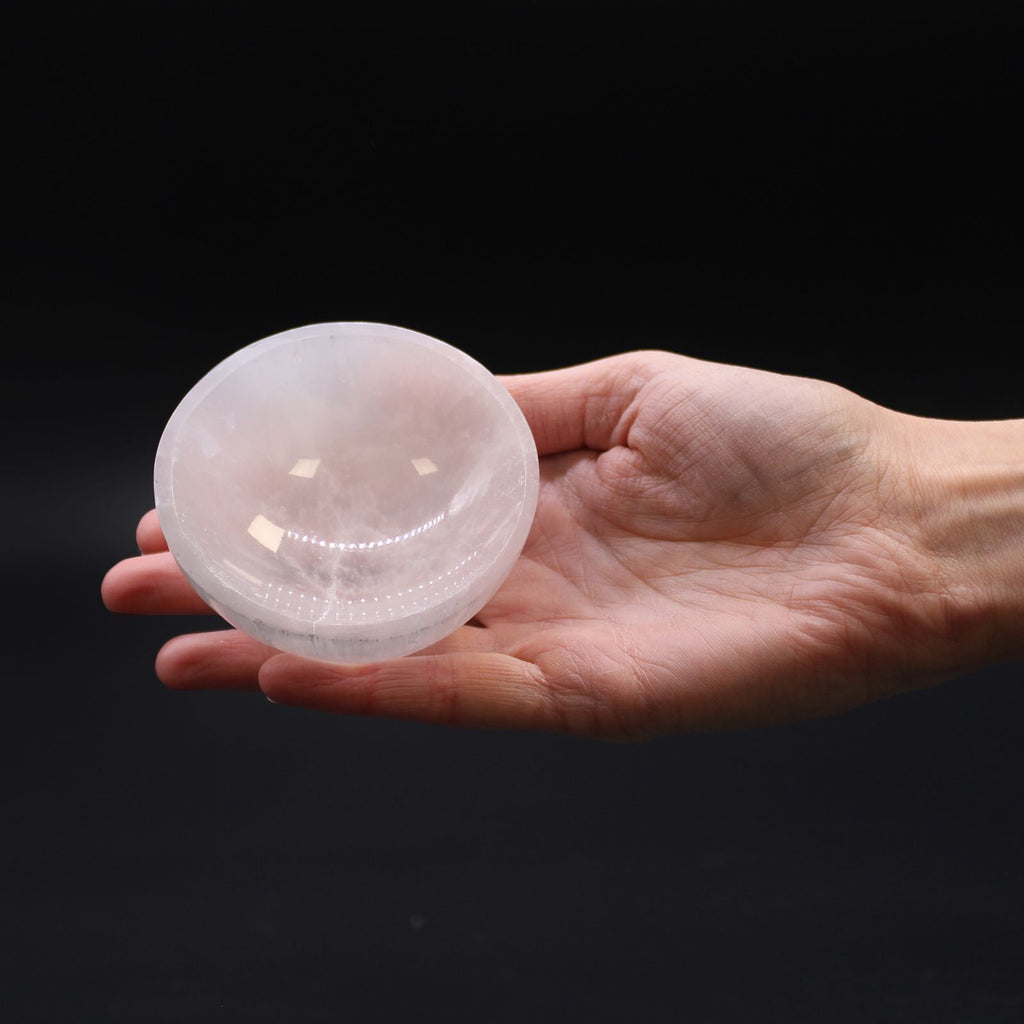 Cuenco de Selenita Redondo 8 cm – NŪMEN MIND