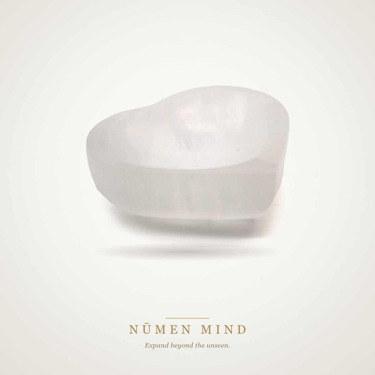 Cuenco de Selenita Corazón 10 cm – NŪMEN MIND