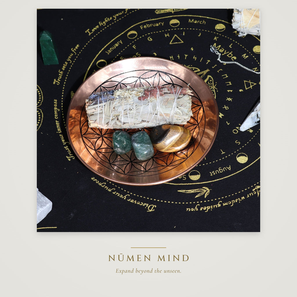 Plato de cobre Flor de la Vida · NŪMEN MIND