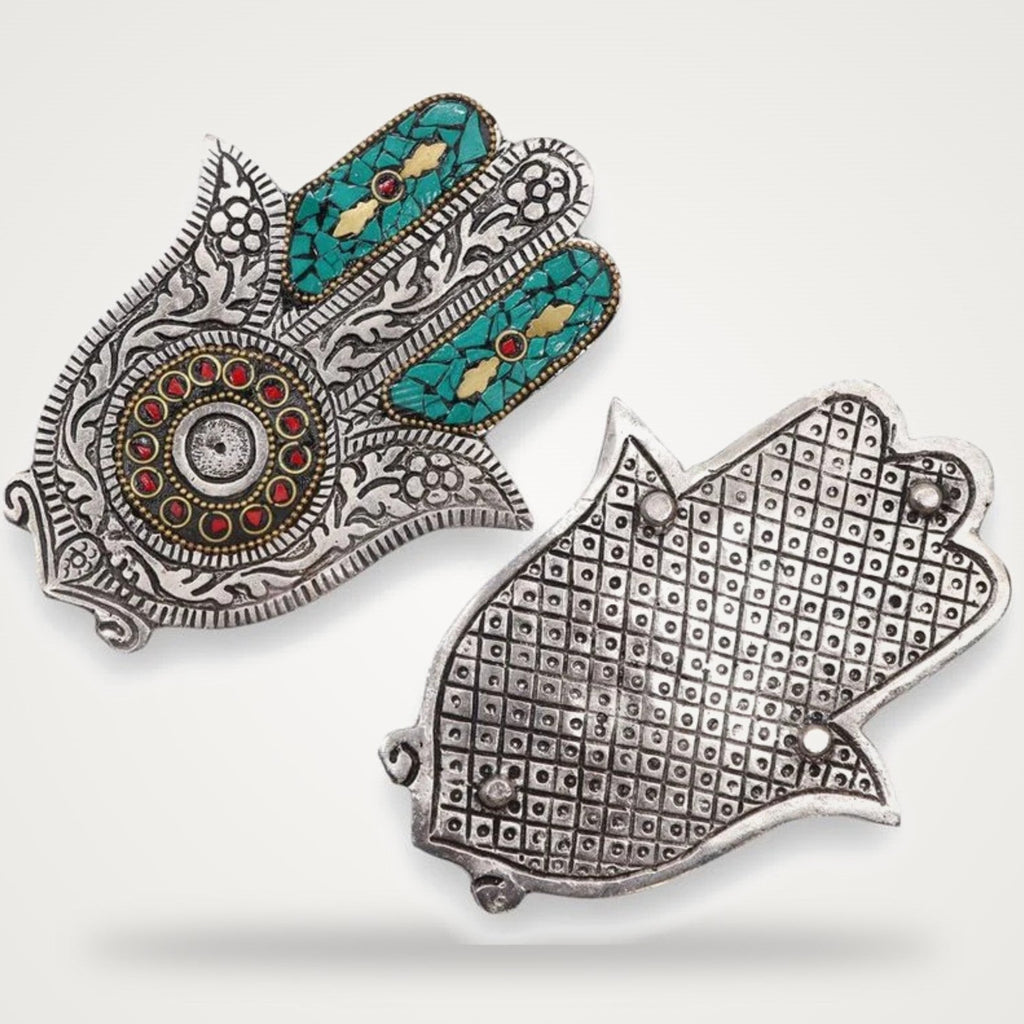 Porta Incienso Hamsa Verde · 13 cm – NŪMEN MIND