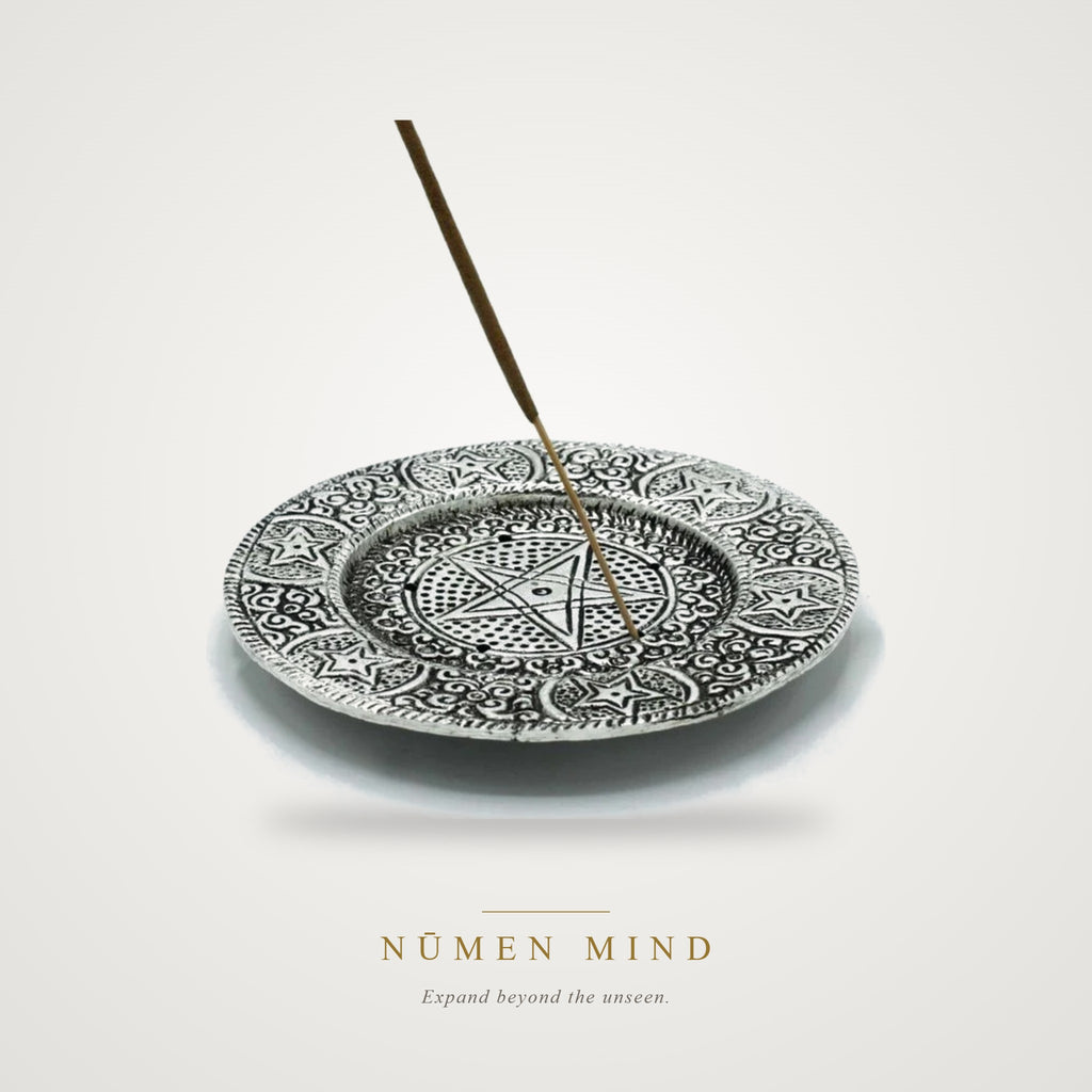 Porta Incienso Pentáculo · Aluminio 11,5 cm – NŪMEN MIND