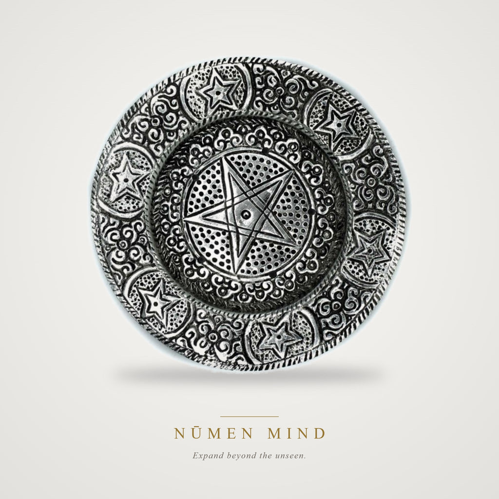 Porta Incienso Pentáculo · Aluminio 11,5 cm – NŪMEN MIND