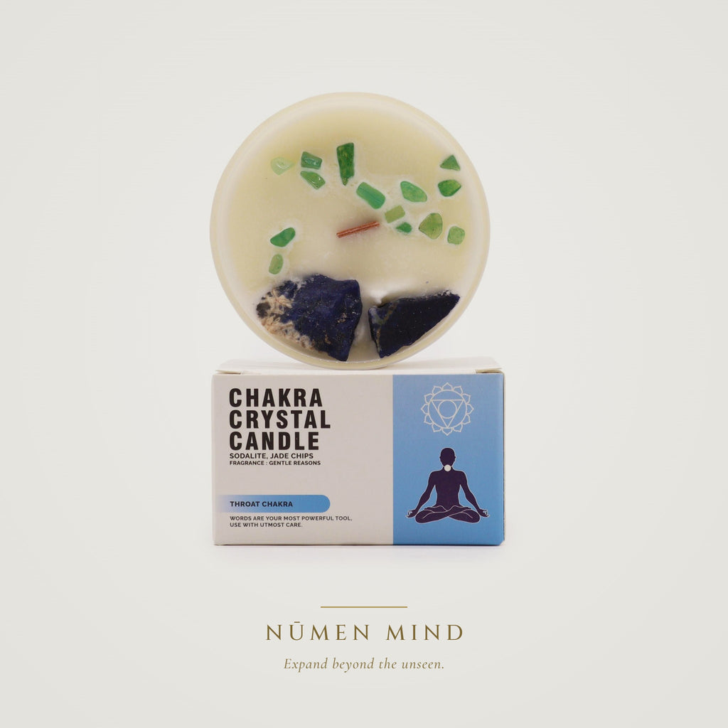 Vela de cristales Chakra Garganta · NŪMEN MIND