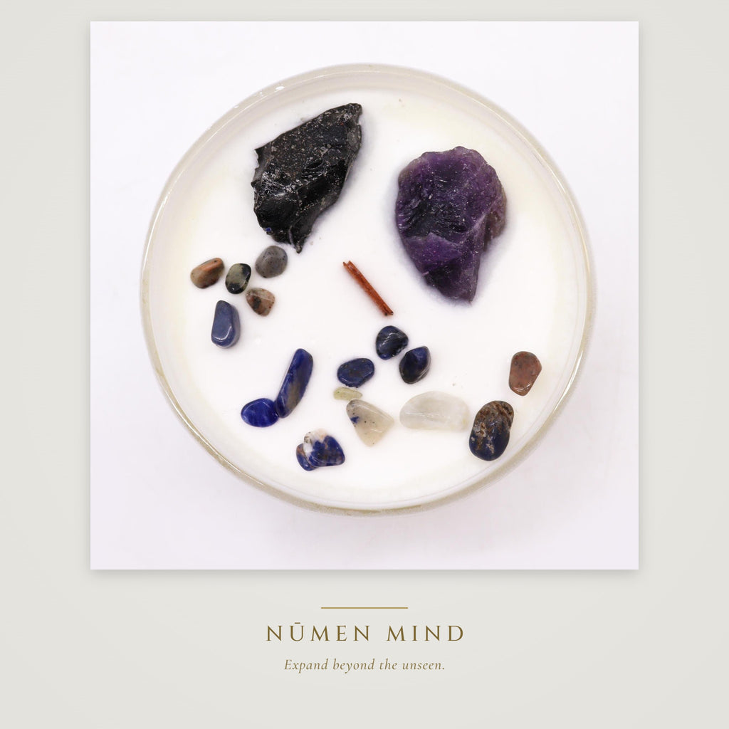 Vela de cristales Chakra Plexo Solar · NŪMEN MIND