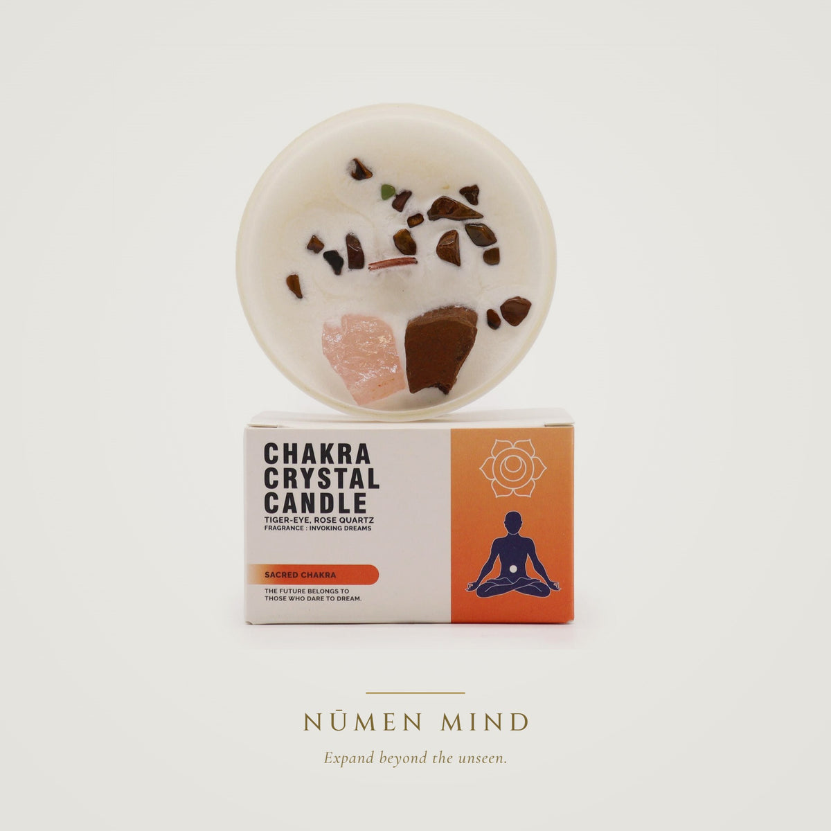 Vela de cristales Chakra Sacro · NŪMEN MIND