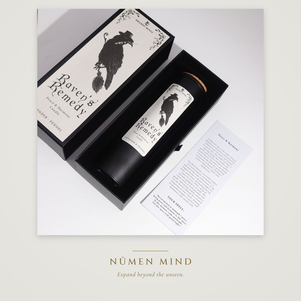 Vela purificadora Remedio del Cuervo · NŪMEN MIND